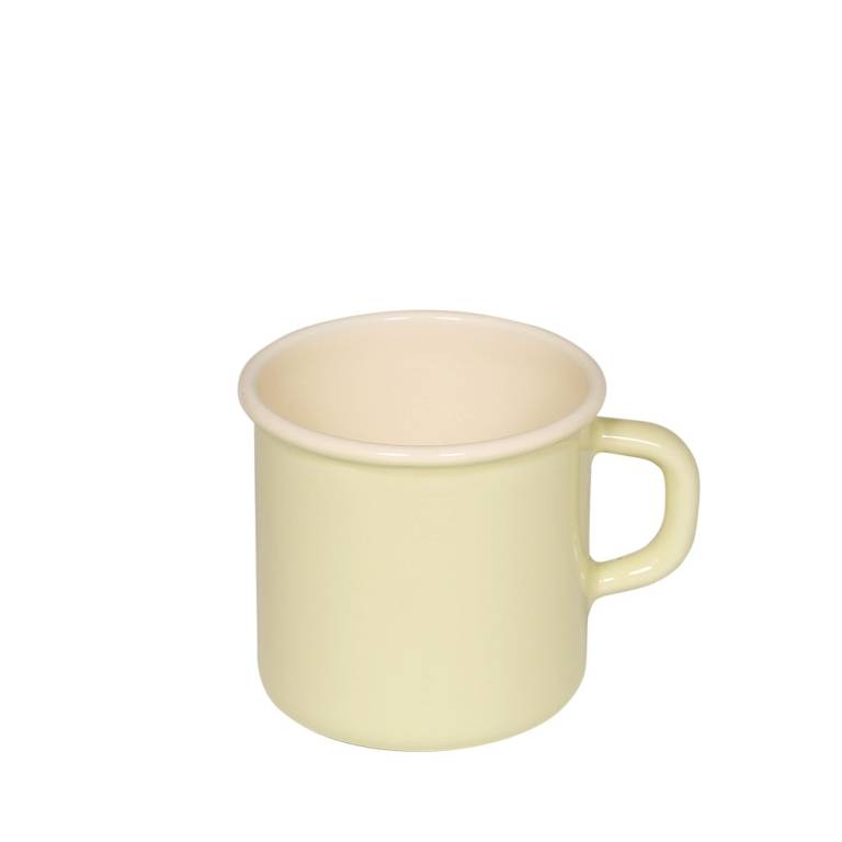 Riess Classic Casserole avec rebord/gobelet Ø8cm 3/8 litres pastel jaune émail