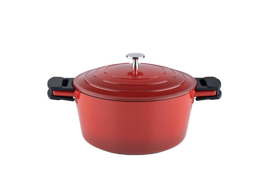 Kelomat Schmortopf Keramika Red mit Deckel Ø20 cm 2,7 Liter Induktion