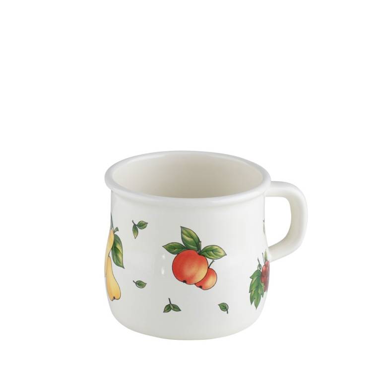 Riess Casserole à bord bombé Ø8cm 3/8 litres émail Country Fruit Garden