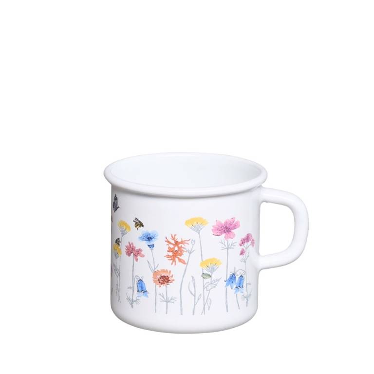Riess Becher 3/8L Ø8cm Flora Emaille