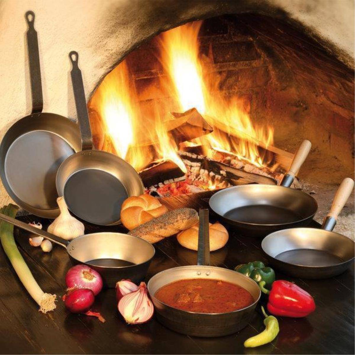 Riess Eisen Schlemmerpfanne Ø20cm Servierpfanne mit zwei Griffen Induktion