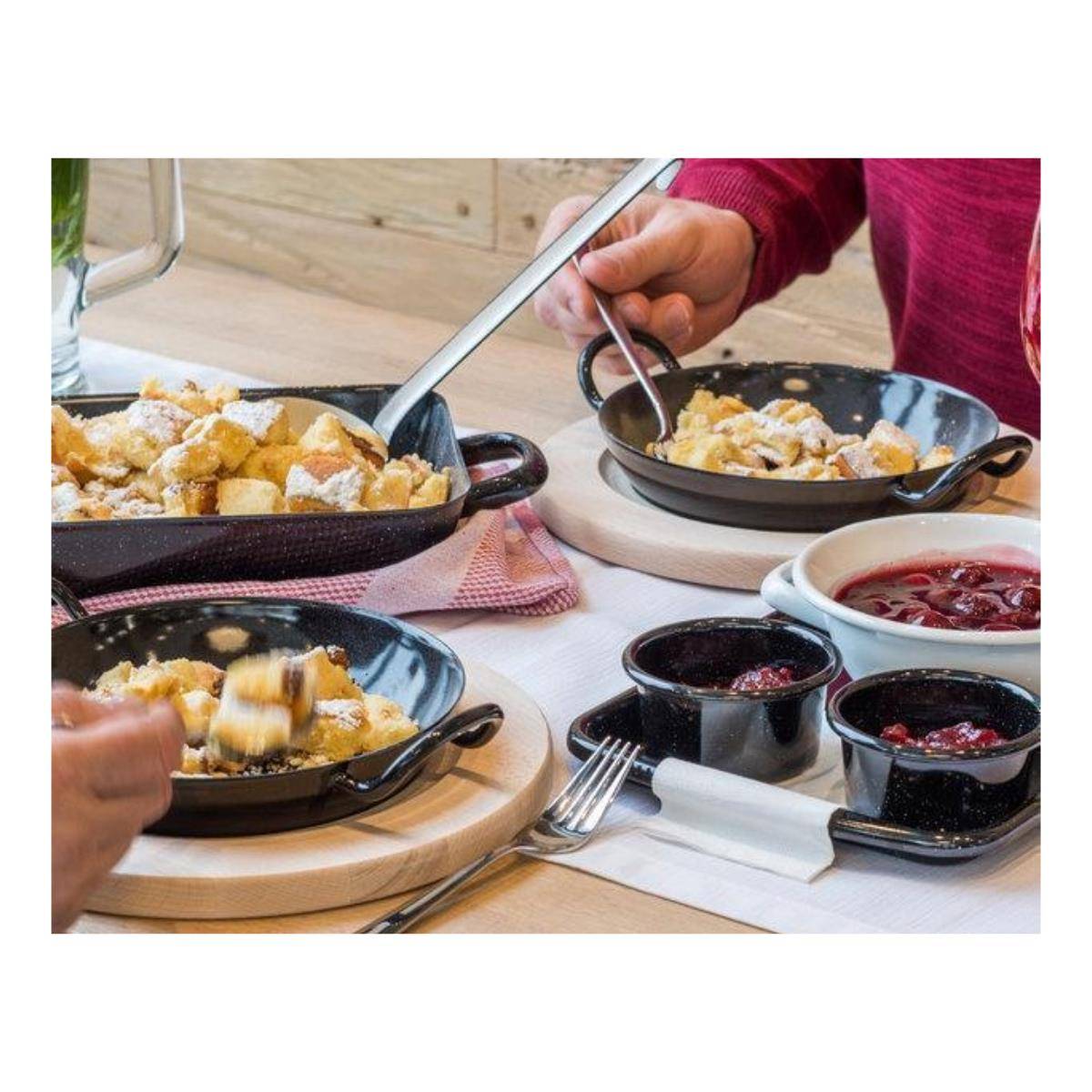 RIESS Schlemmerpfanne schwarz, emailliert, ø: 200 mm