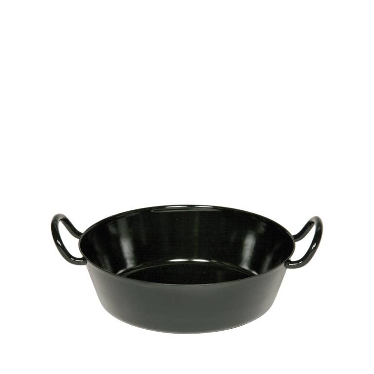 Riess Schnitzelpfanne Ø16cm 0,6L Schwarz Emaille