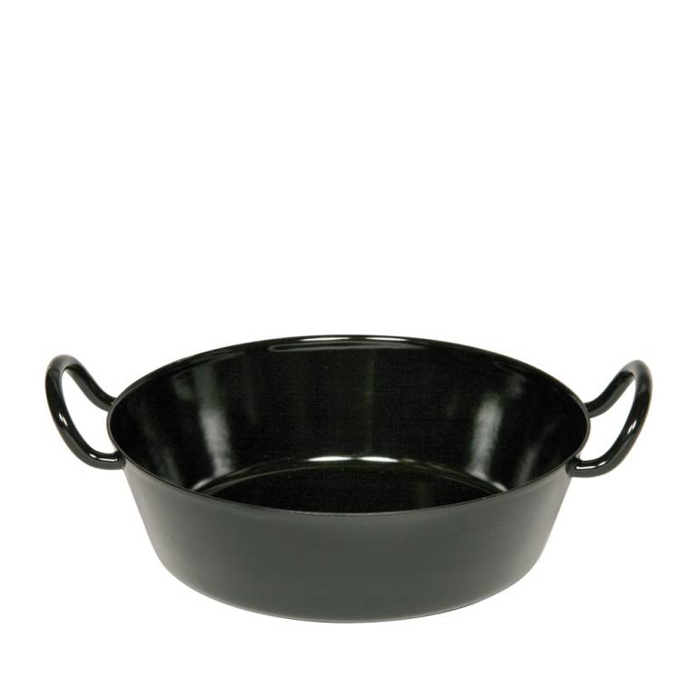 Riess Schnitzelpfanne ⌀24cm 1,7L Schwarz Emaille