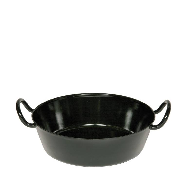 Riess Schnitzelpfanne Ø20cm 1L Schwarz Emaille