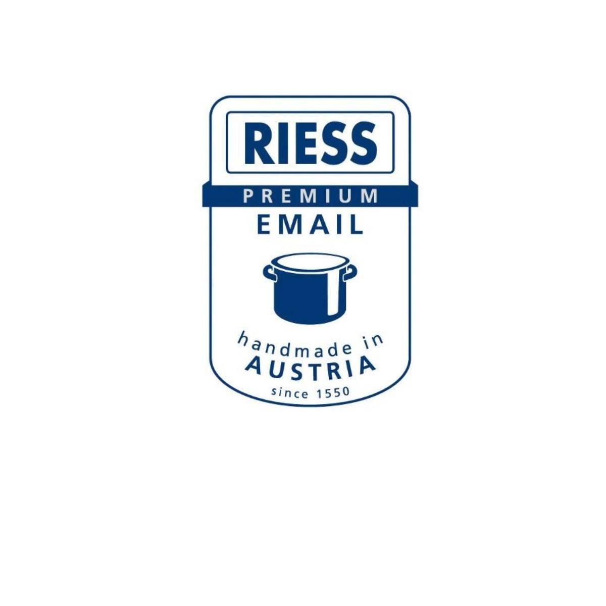 Riess Schmor- Bratpfanne mit Glasdeckel Ø20cm schwarz Emaille