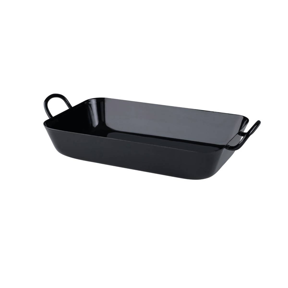 Riess Oma´s Bratpfanne 29/18cm mit 2 Griffen Braten/Backen Schwarz Emaille