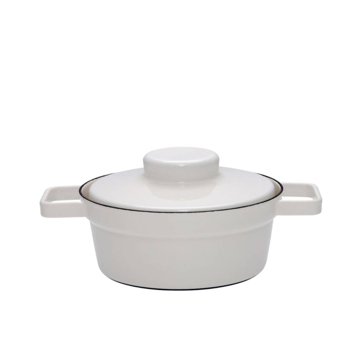 Riess Aromapot casserole avec couvercle Ø20cm 1,2 litre Light Grey émail induction