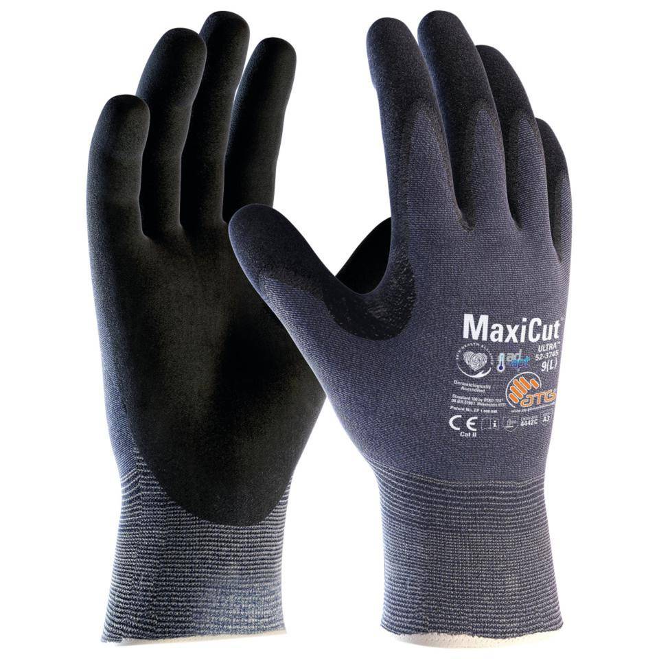 ATG Schutzhandschuh MaxiCut® Ultra™ AD-APT®, Kat.II, schwarz/blau, Größe 8