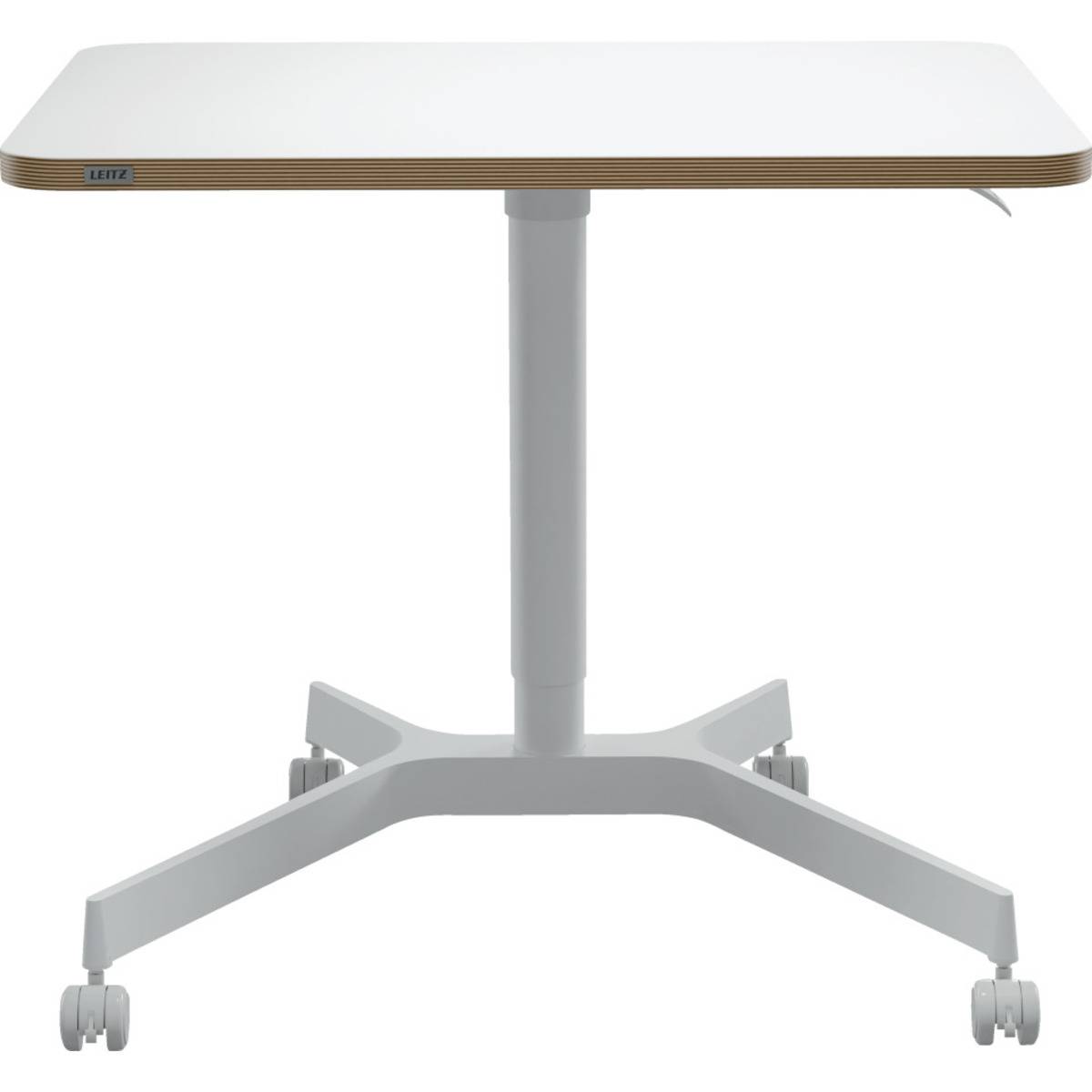 LEITZ Sitz-/Steh-Schreibtisch,pneumatisch höhenverstellbar,weiß,800x750x600mm