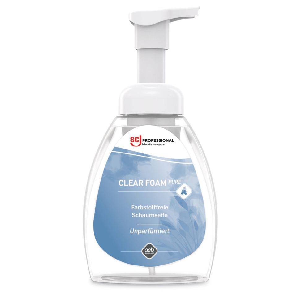 SC Johnson Schaumseife Clear Foam PURE,zur Handreinigung,250ml Pumpflasche,6/VE