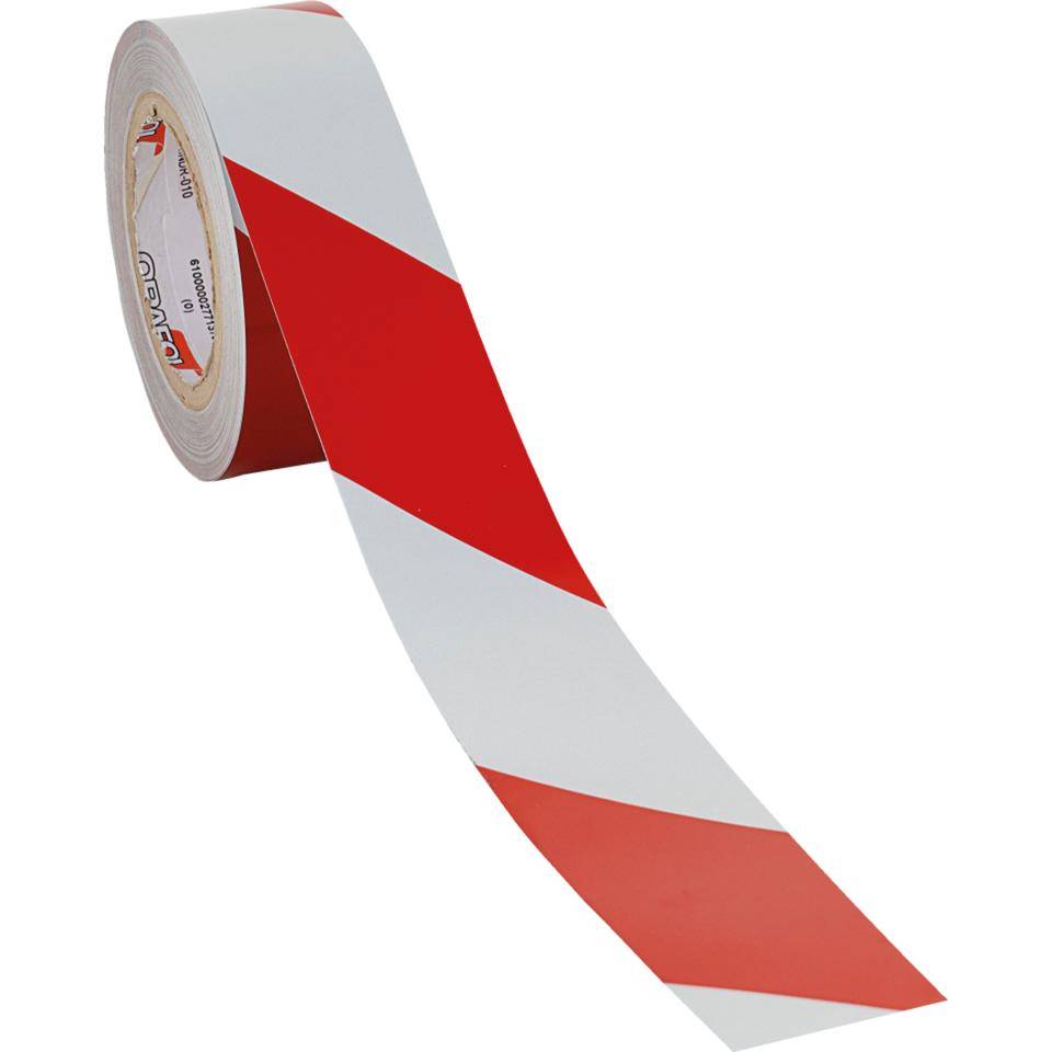 ORALITE® Reflexfolie, rechtsweisend, vollreflektierend, rot/weiß, 50mm, 25m/Rolle