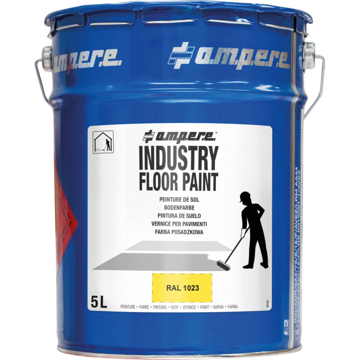 A.M.P.E.R.E. Bodenmarkierungsfarbe Industry Floor Paint®, gelb, 5 l