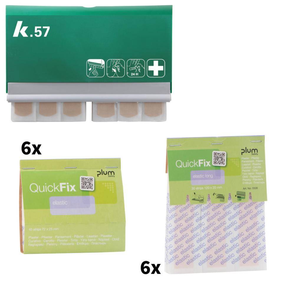 K.57 Vorteils-Set QuickFix elastisch, Nachfüllpacks 6x elastischund 6x Fingerverband elastisch