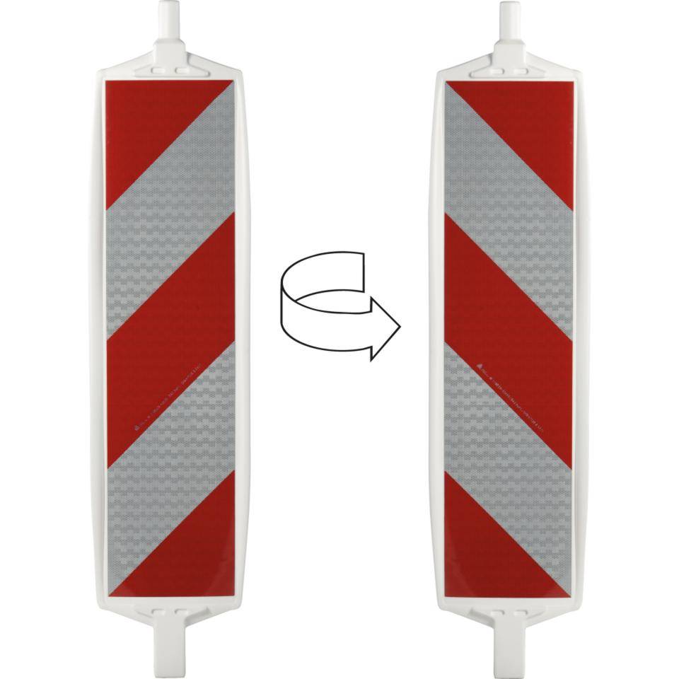 K.57 Sicherheitsleitbake, links-/rechtsweisend, Folie RA2, 1300x310x58mm, ohne Fußplatte