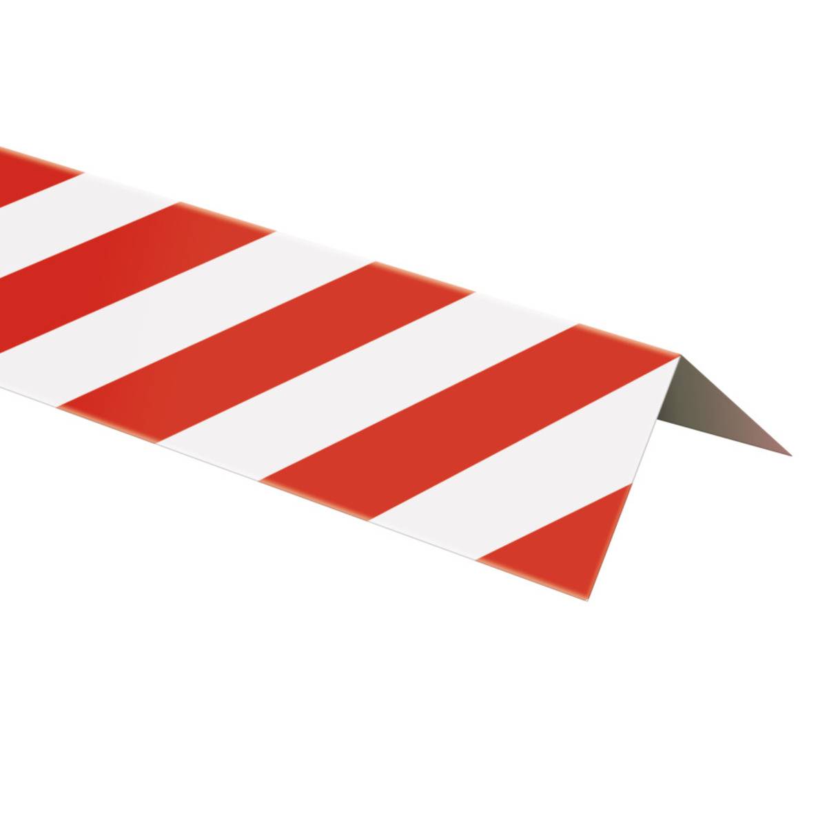 Winkelmarkierung, ASR, rot/weiß schraffiert, Aluminium, 200x990mm