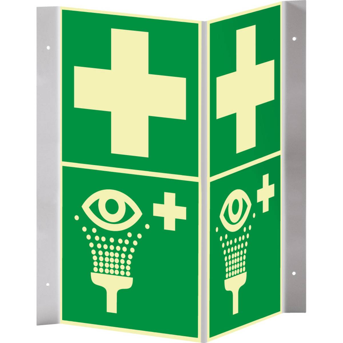 PERMALIGHT® power Nasenschild Erste Hilfe/Augenspüleinr.,Kunststoff,200x400mm