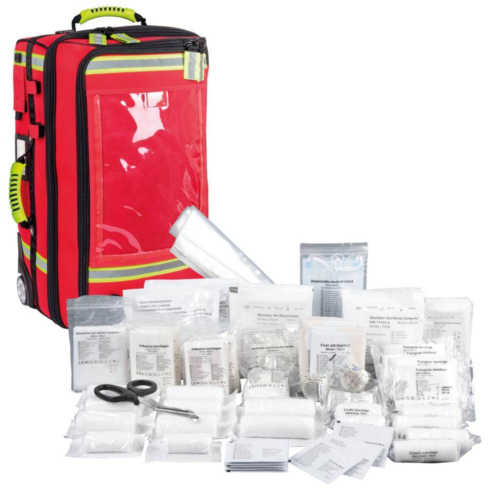 ELITE BAGS Beatmungskoffer, Trolley-System EMERAIR TROLLEY, K.57Füllung DIN 13169