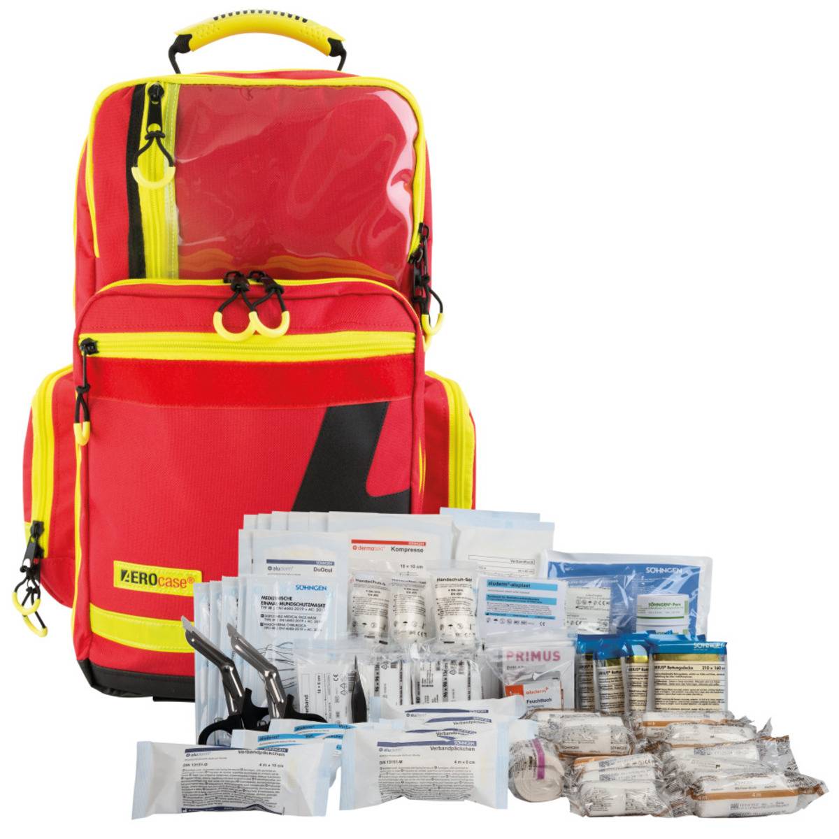 Erste-Hilfe-Rucksack PRO, mit SÖHNGEN-Füllung gem.DIN 14142, 23 l, 360x470x260mm