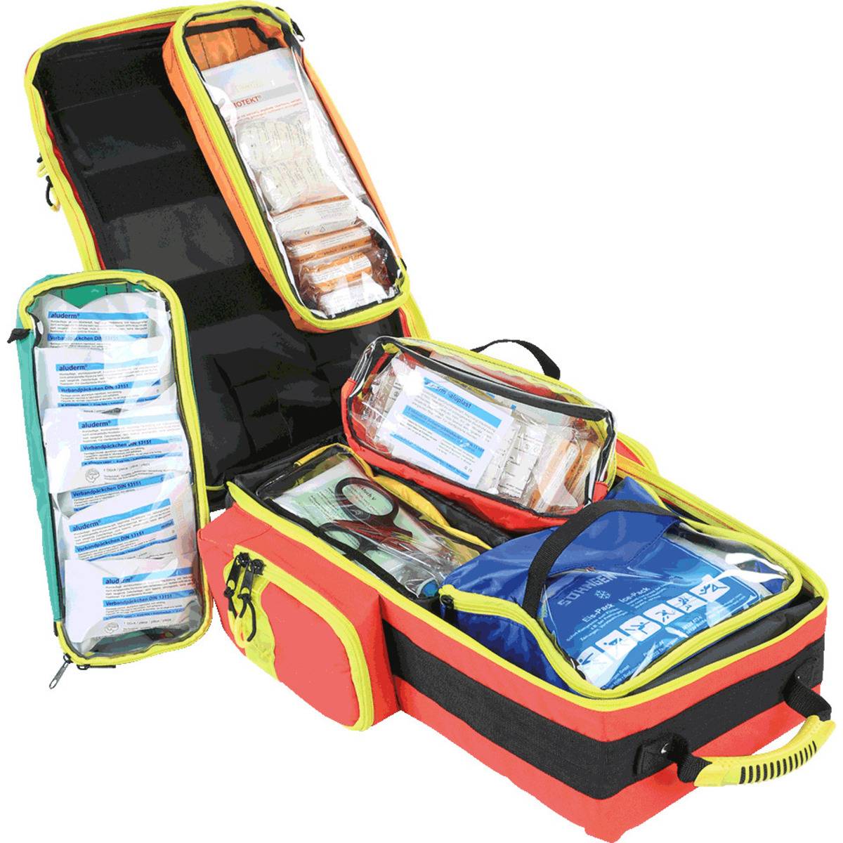 Erste-Hilfe-Rucksack PRO, mit SÖHNGEN-Füllung gem.DIN 14142, 23 l, 360x470x260mm