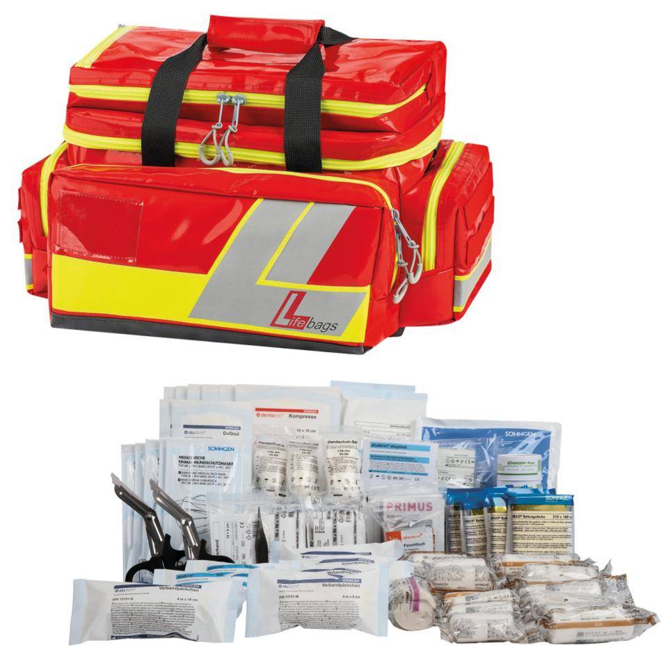 LifeBags Notfalltasche M, mit SÖHNGEN Füllung DIN 14142, 300x490x280mm