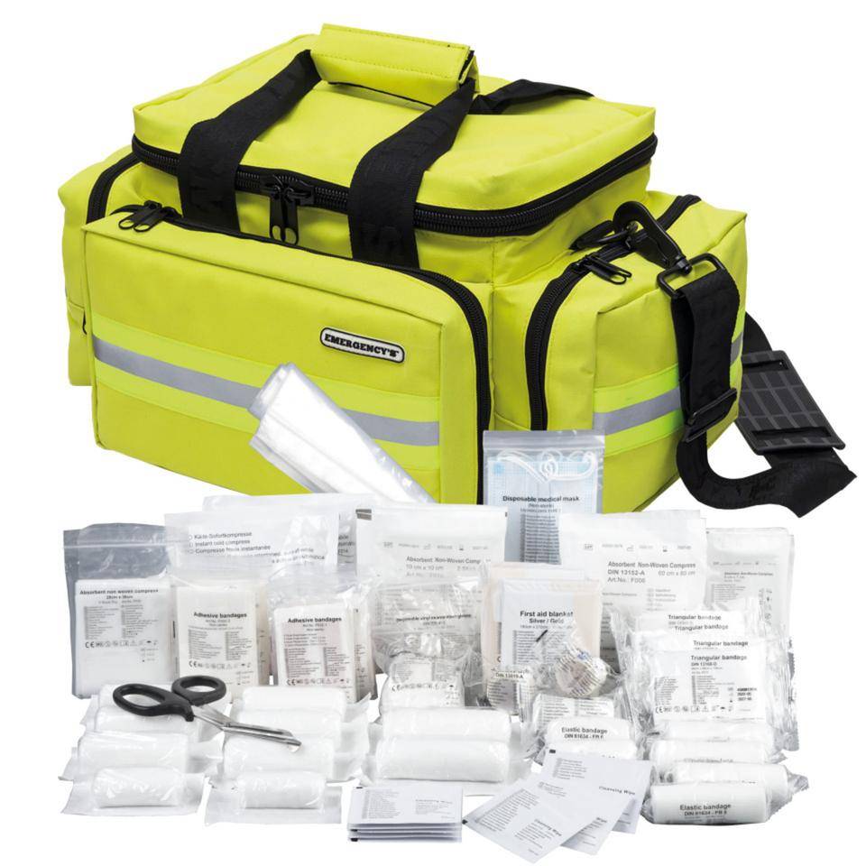 ELITE BAGS Notfalltasche LIGHT BAG, mit K.57 Füllung DIN 13169, gelb