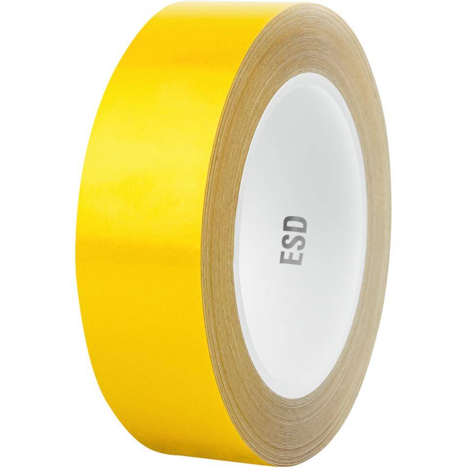 K.57 ESD-Bodenmarkierungsband antistatisch PREMIUM, gelb, Vinyl,50mm, 20m/Rolle