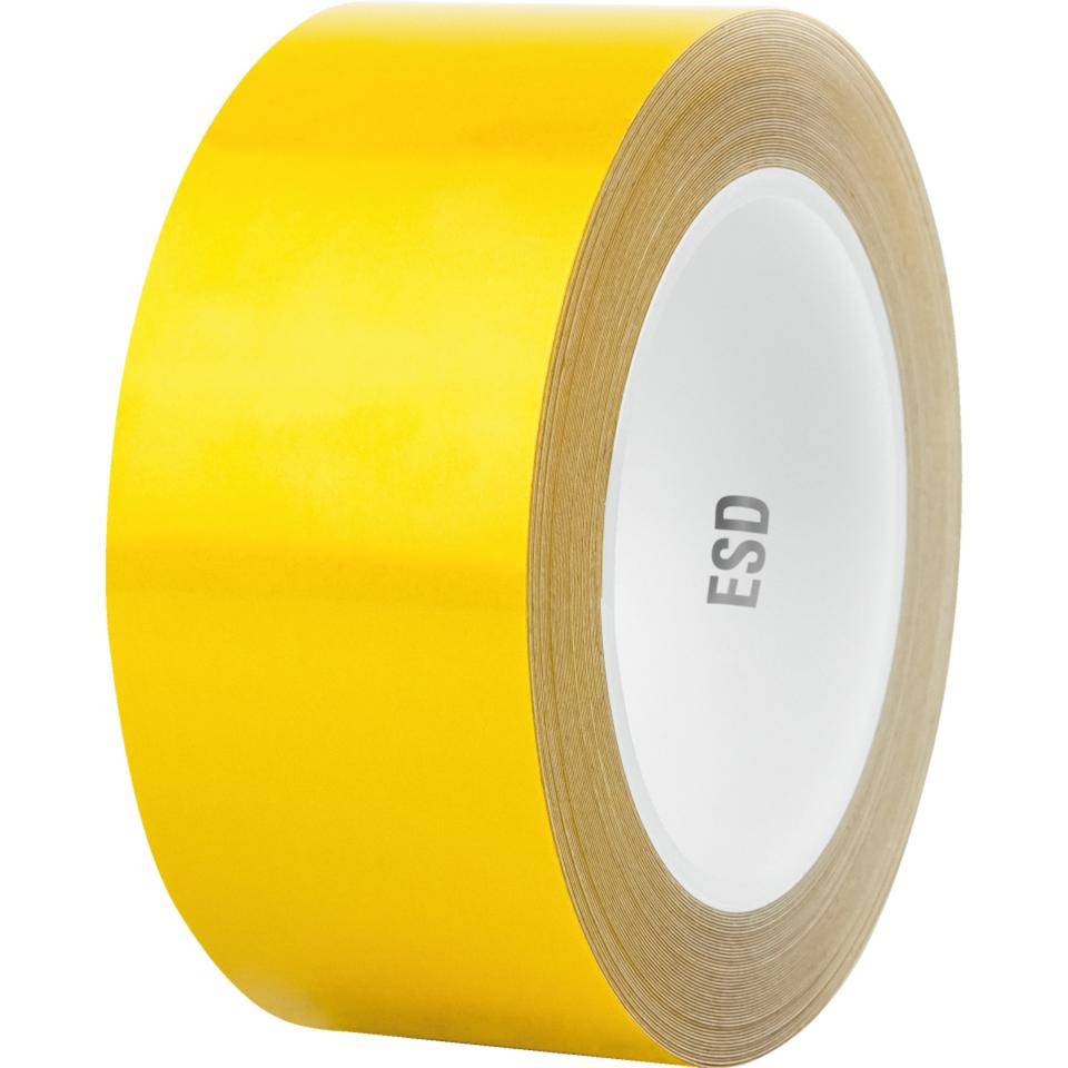 K.57 ESD-Bodenmarkierungsband antistatisch PREMIUM, gelb, Vinyl,75mm, 20m/Rolle