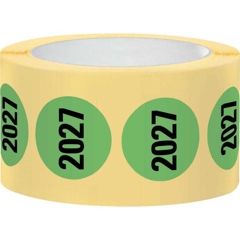 Markierungspunkt, 2027, hellgrün, Haftpapier, ablösbar, Ø 37mm, 500/Rolle