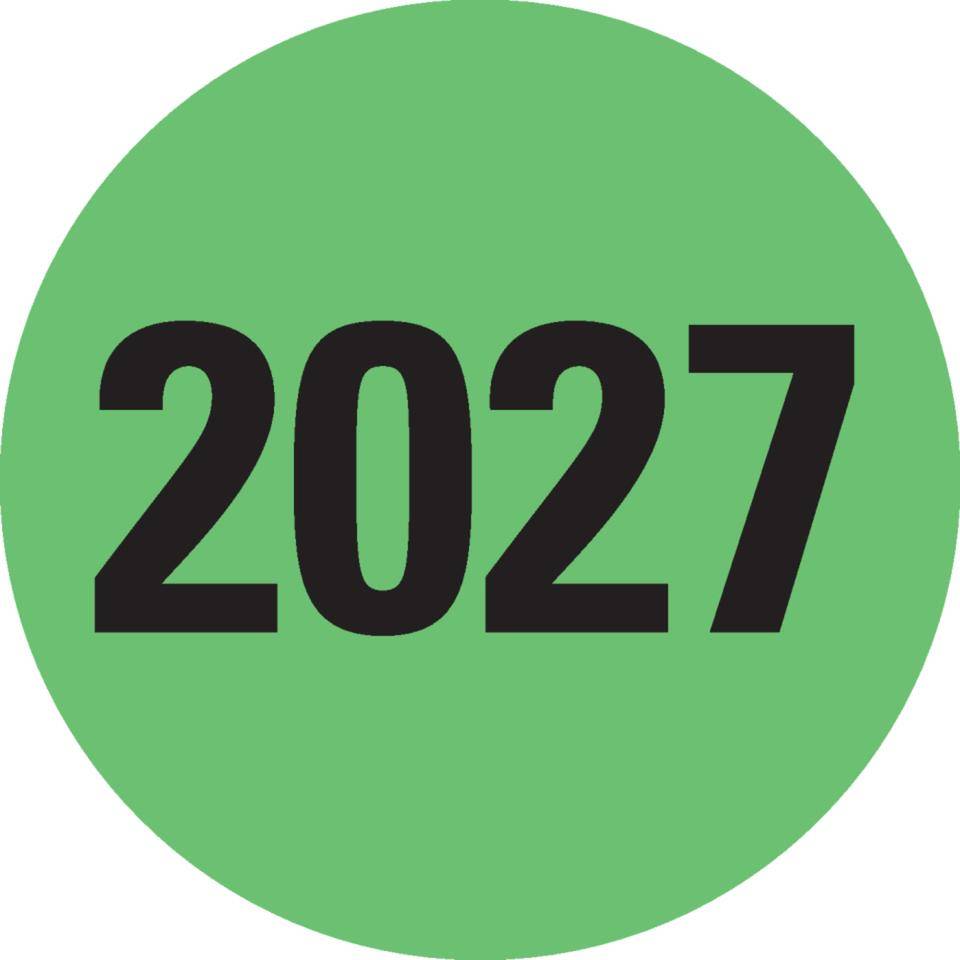 Markierungspunkt, 2027, hellgrün, Haftpapier, ablösbar, Ø 37mm, 500/Rolle