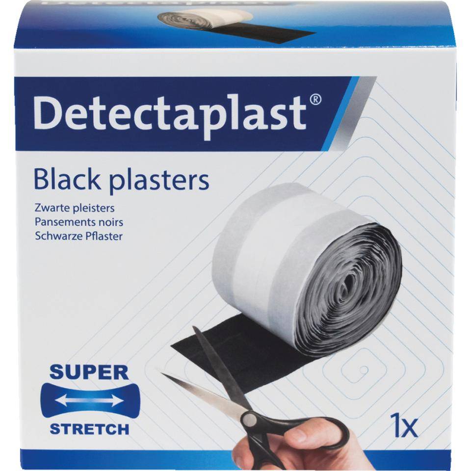 Detectaplast® Rollenpflaster Elastic, schwarz, 6cmx5m