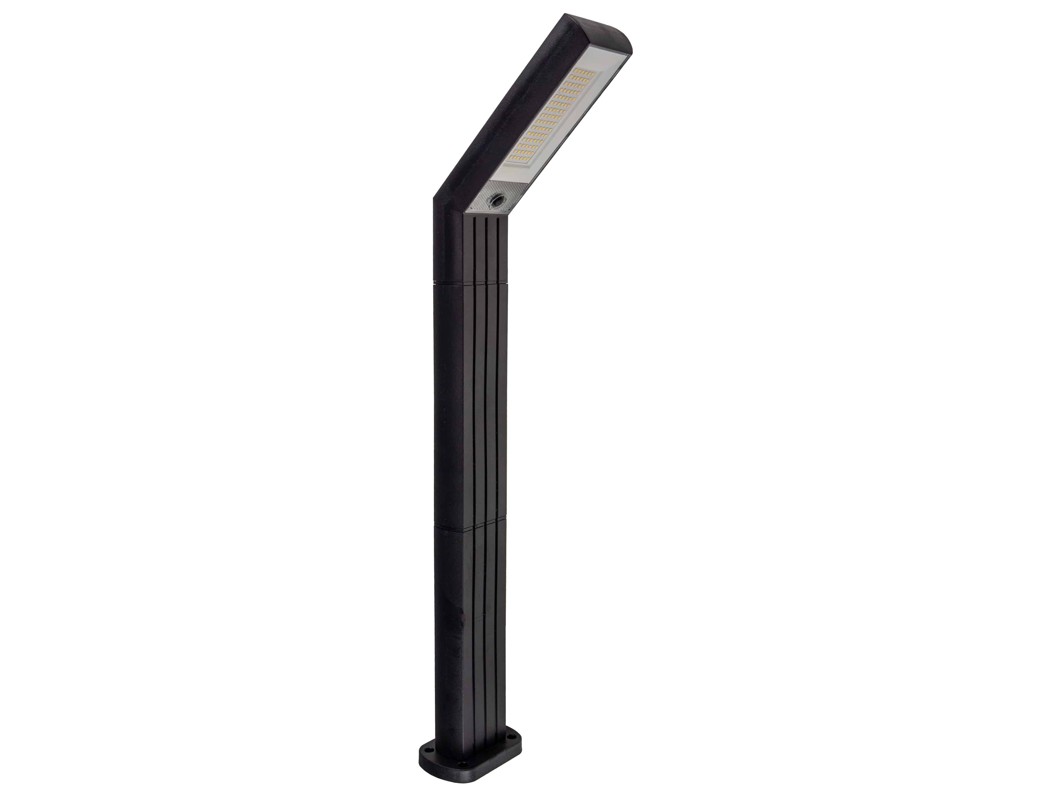 CHILITEC Solar LED-Pollerleuchte SWL-78, 1,8 W, 3000 K, IP44, schwarz