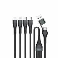 4smarts 541023 USB A/USB C C/Micro USB-A/Lightning Schwarz - Kabel - Digital/Daten