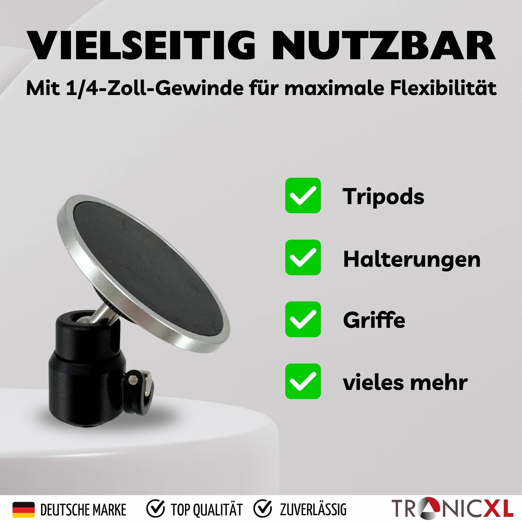 Magnetische Handy Halterung Kugelkopf kompatibel mit Apple Magsafe iPhone Stativ Adapter magnetisch