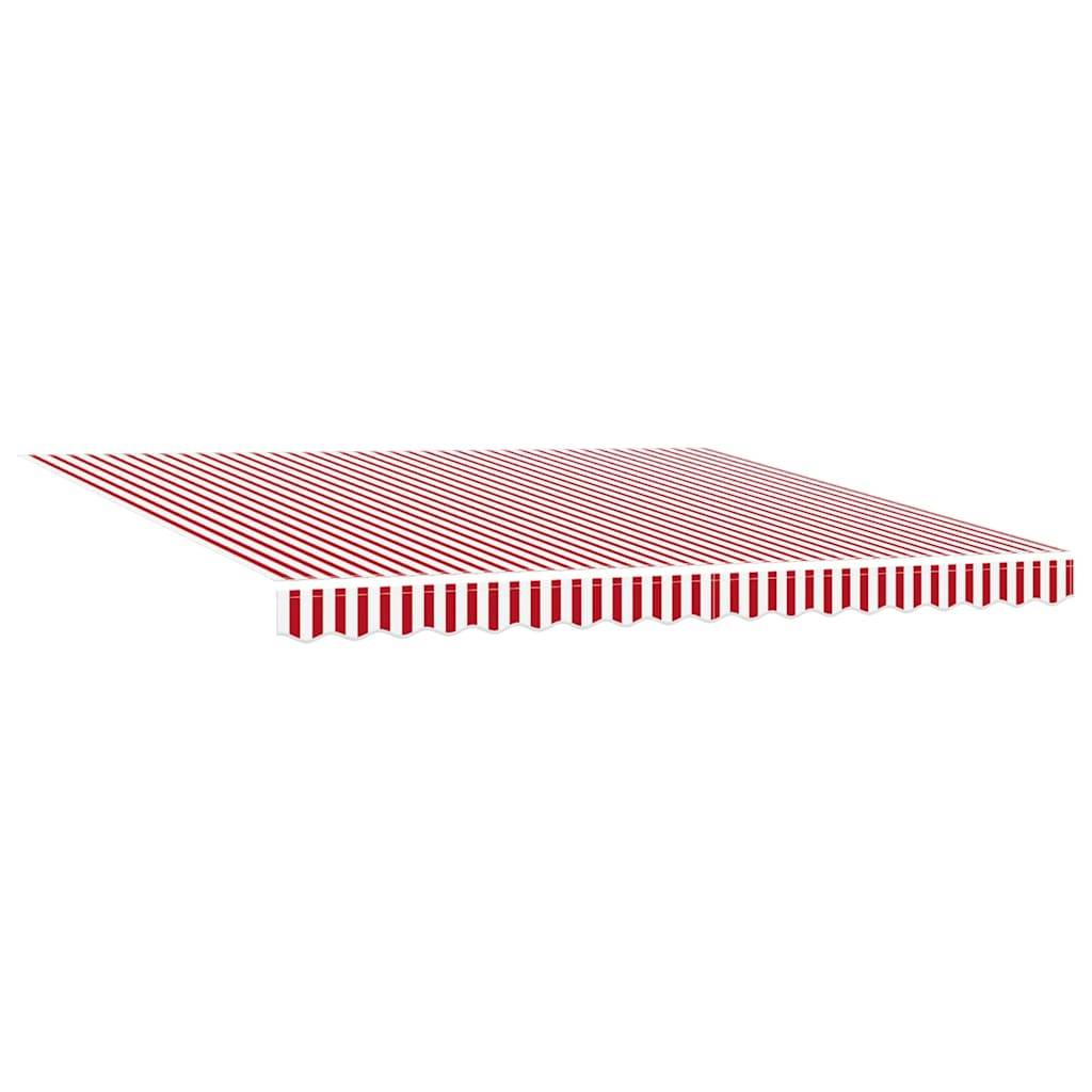 vidaXL Einziehbare Markise Rot und Weiß 400 x 350 cm