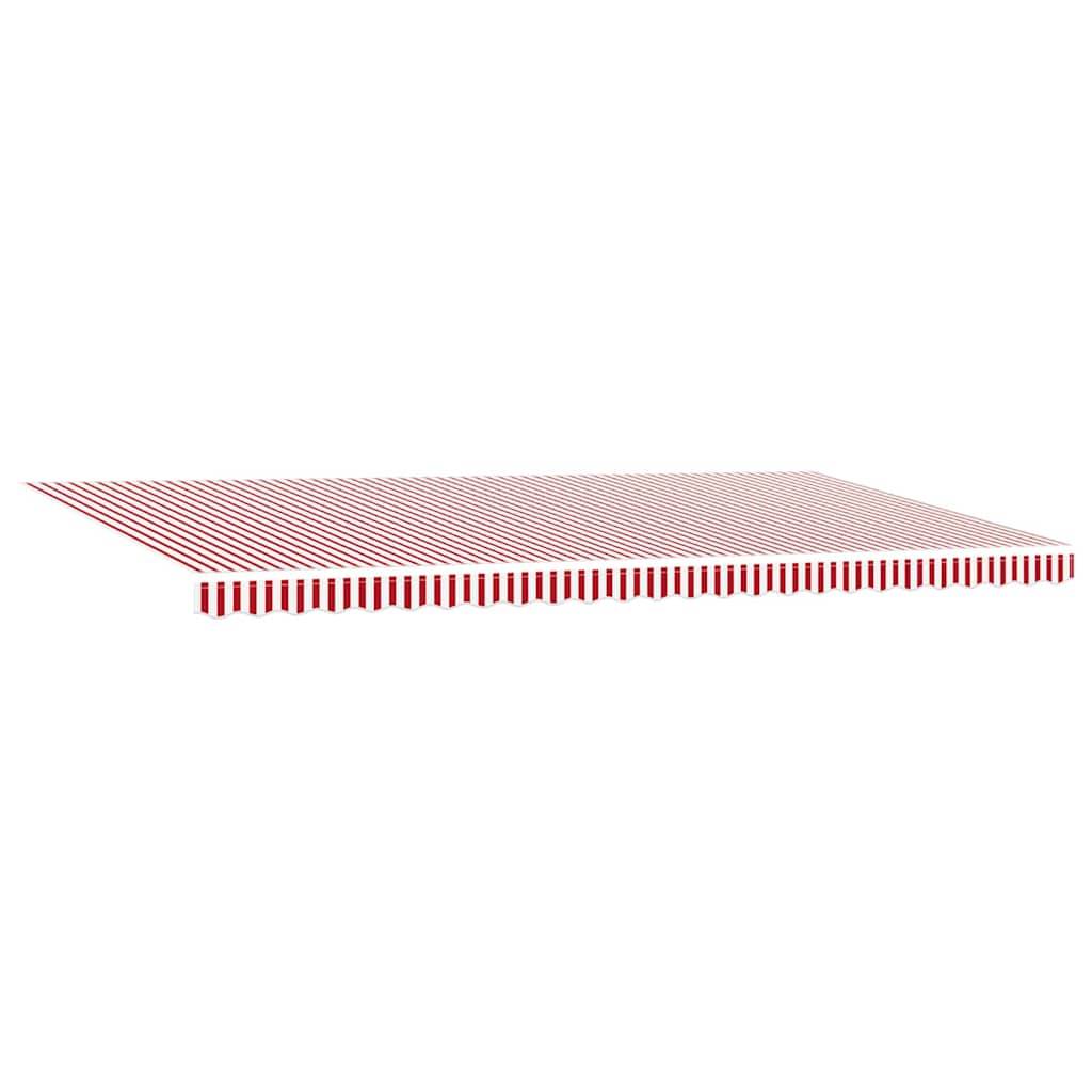 vidaXL Einziehbare Markise Rot und Weiß 600 x 350 cm Stoff