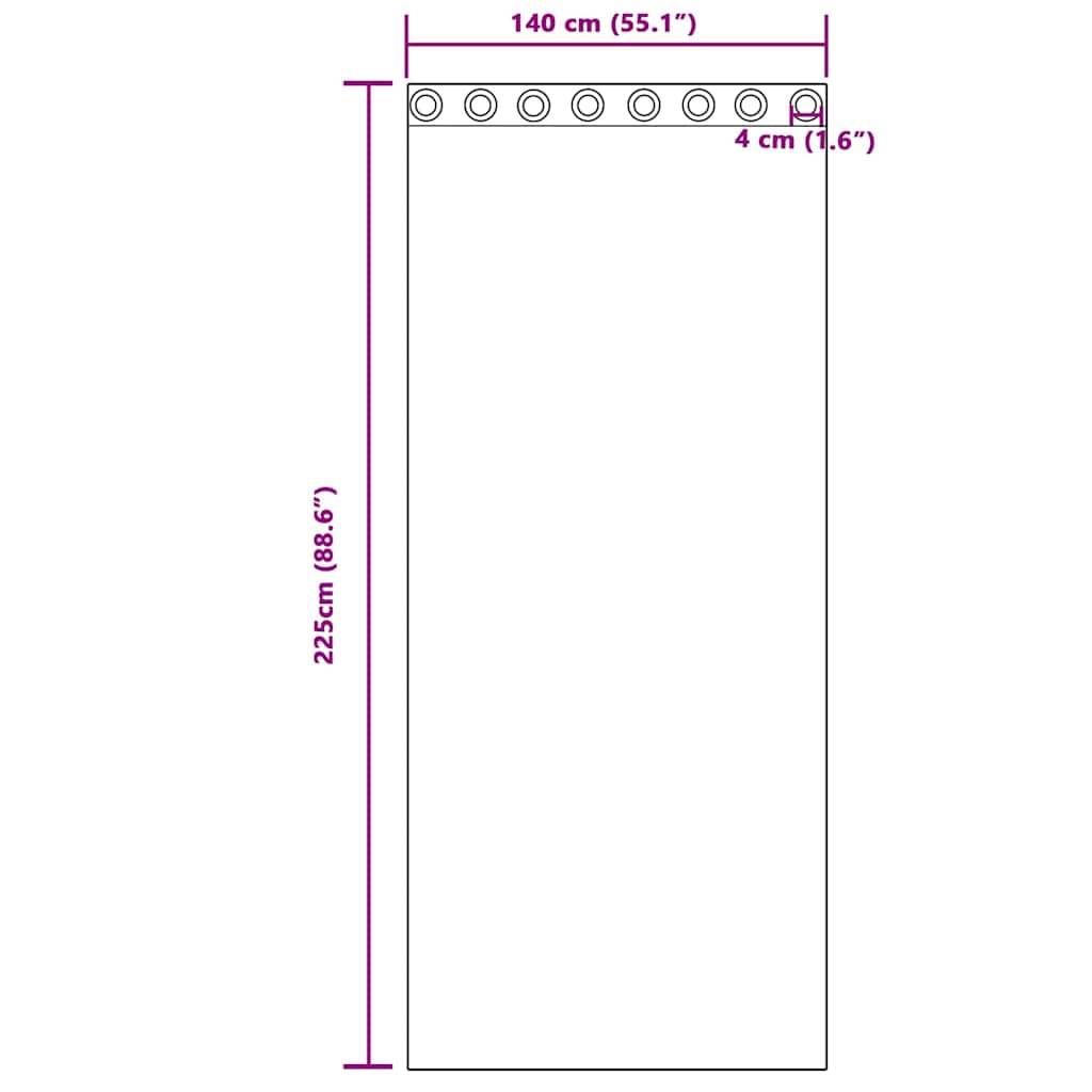 vidaXL Voile-Vorhang 2 pcs Hellgrau 225 x 140 cm Polyester