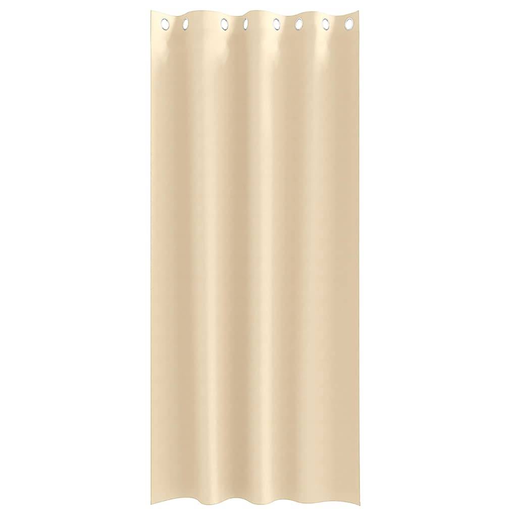 vidaXL Verdunkelungs-Vorhänge mit Ringen 2 pcs Creme 225 x 140 cm
