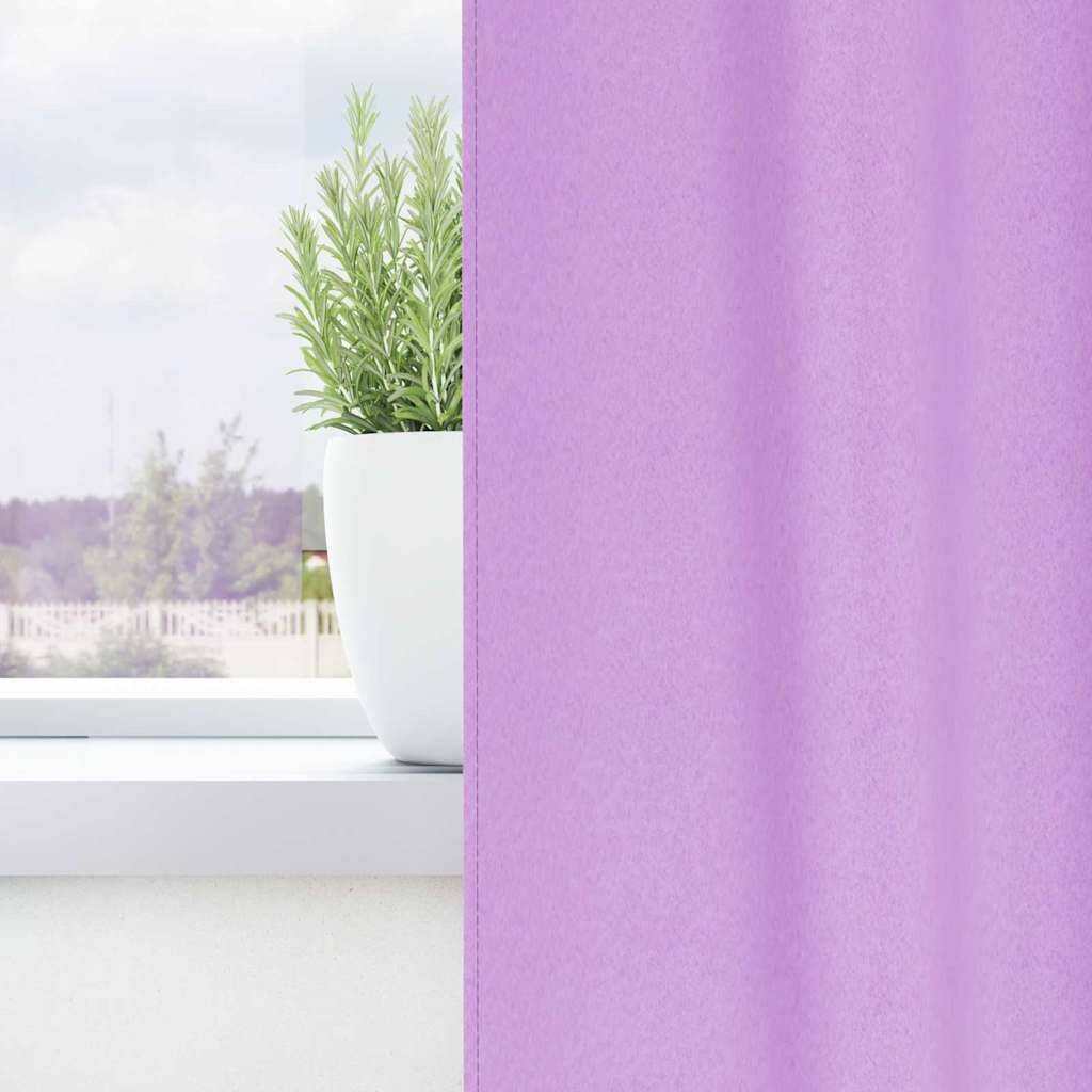 vidaXL Verdunkelungs-Vorhänge mit Ringen 2 pcs Lila 245 x 140 cm