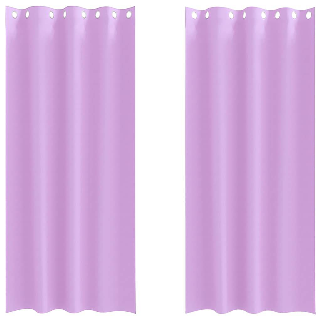 vidaXL Verdunkelungs-Vorhänge mit Ringen 2 pcs Lila 260 x 140 cm