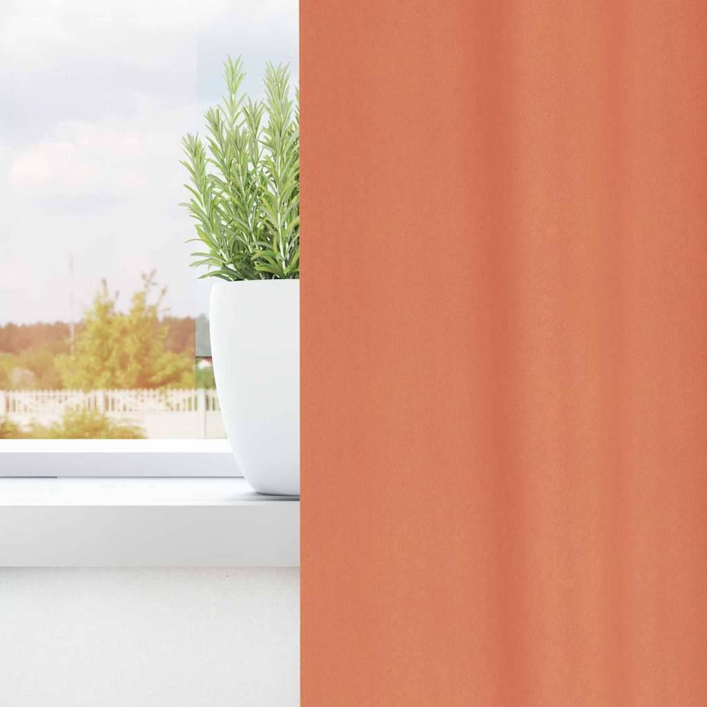 vidaXL Verdunkelungs-Vorhänge mit Ringen 2 pcs Terrakotta 245 x 140 cm