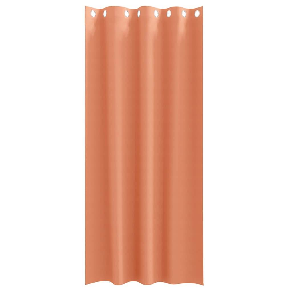 vidaXL Verdunkelungs-Vorhänge mit Ringen 2 pcs Terrakotta 245 x 140 cm
