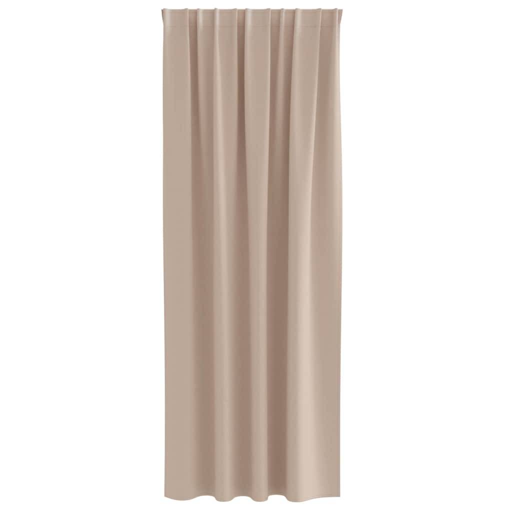 vidaXL Verdunkelungs-Vorhänge mit Ringen 2 pcs Taupe 225 x 140 cm