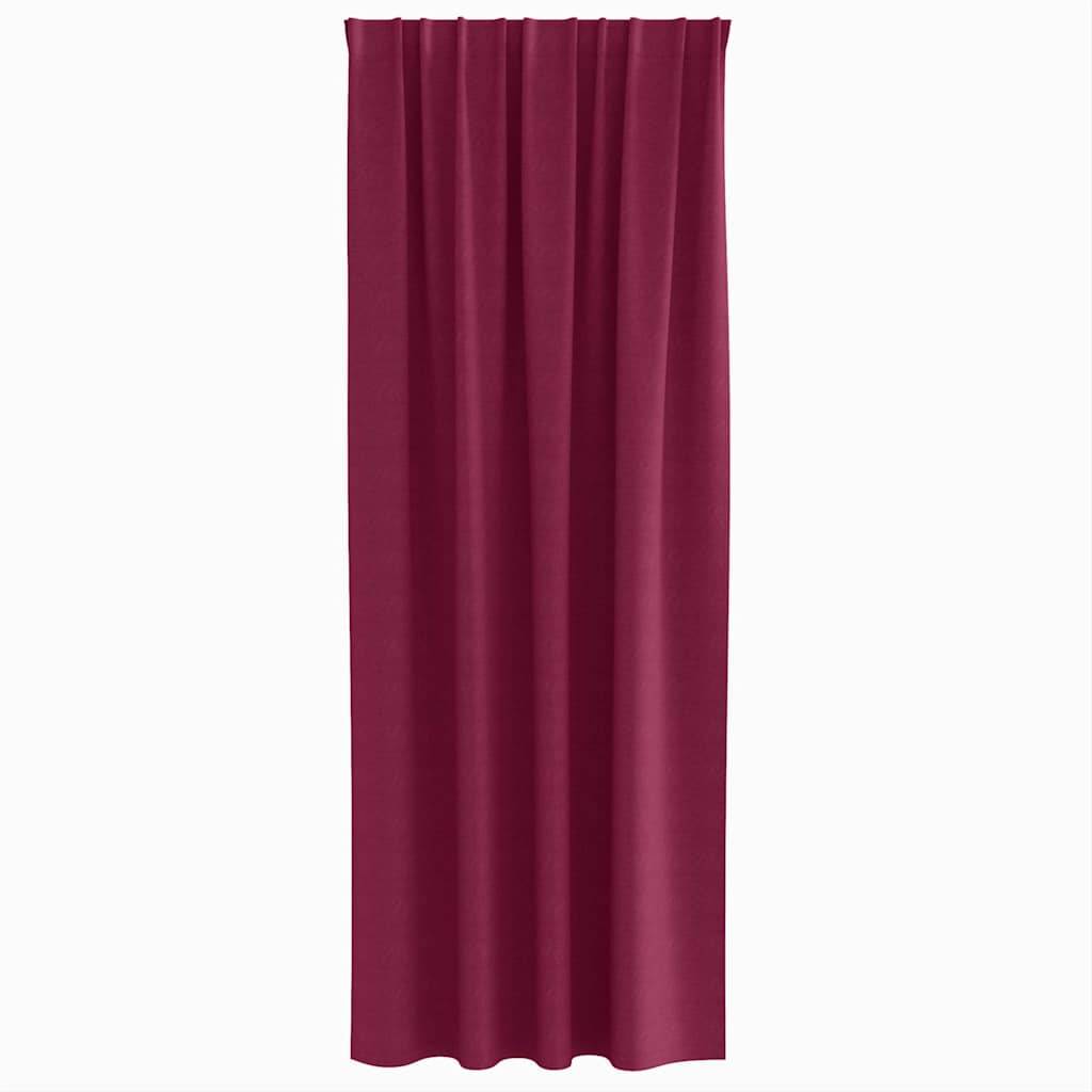 vidaXL Verdunkelungs-Vorhänge mit Ringen 2 pcs Weinrot 245 x 140 cm