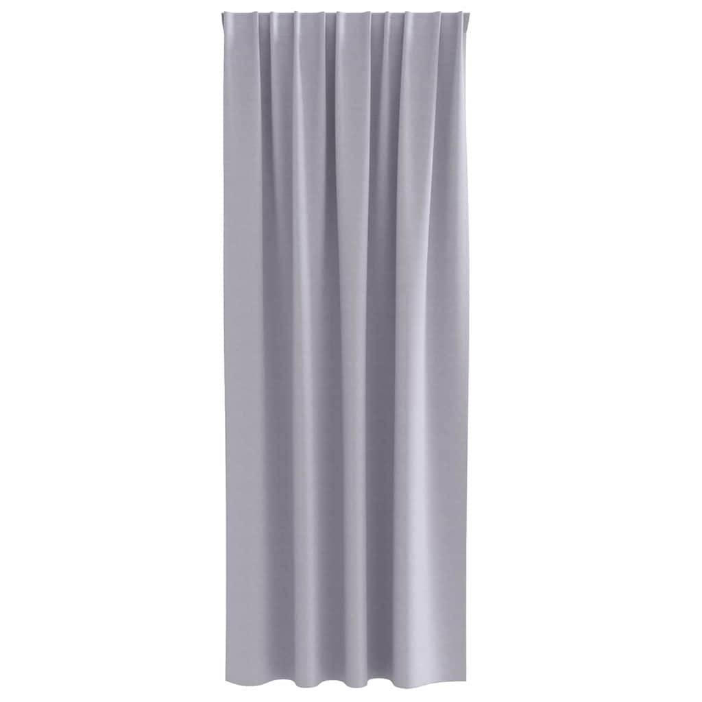 vidaXL Verdunkelungs-Vorhänge mit Ringen 2 pcs Metallic Grau
