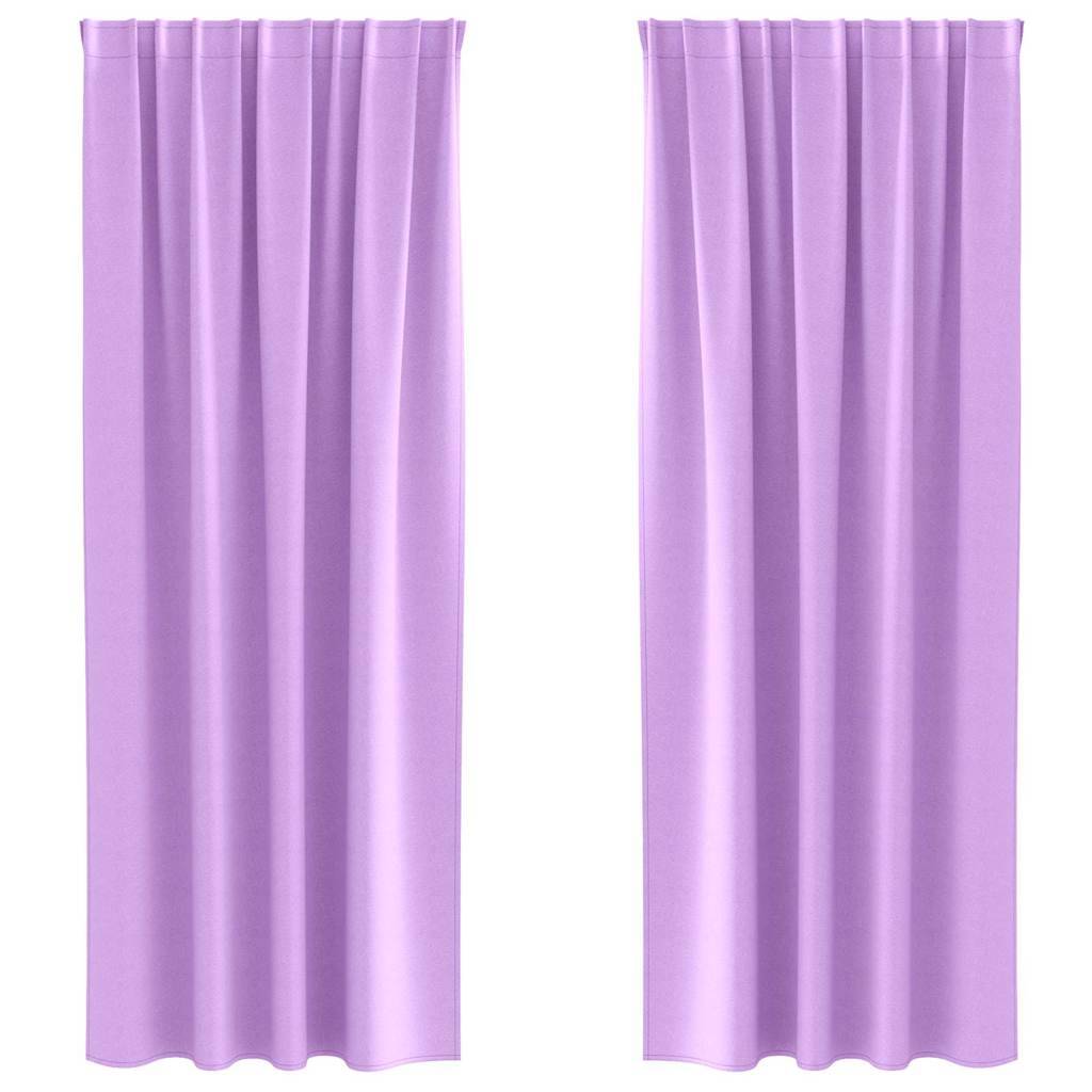 vidaXL Verdunkelungs-Vorhänge mit Ringen 2 pcs Lila 245 x 140 cm