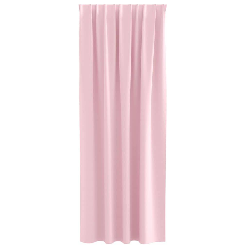 vidaXL Verdunkelungs-Vorhänge mit Ringen 2 pcs Babyrosa 245 x 140 cm