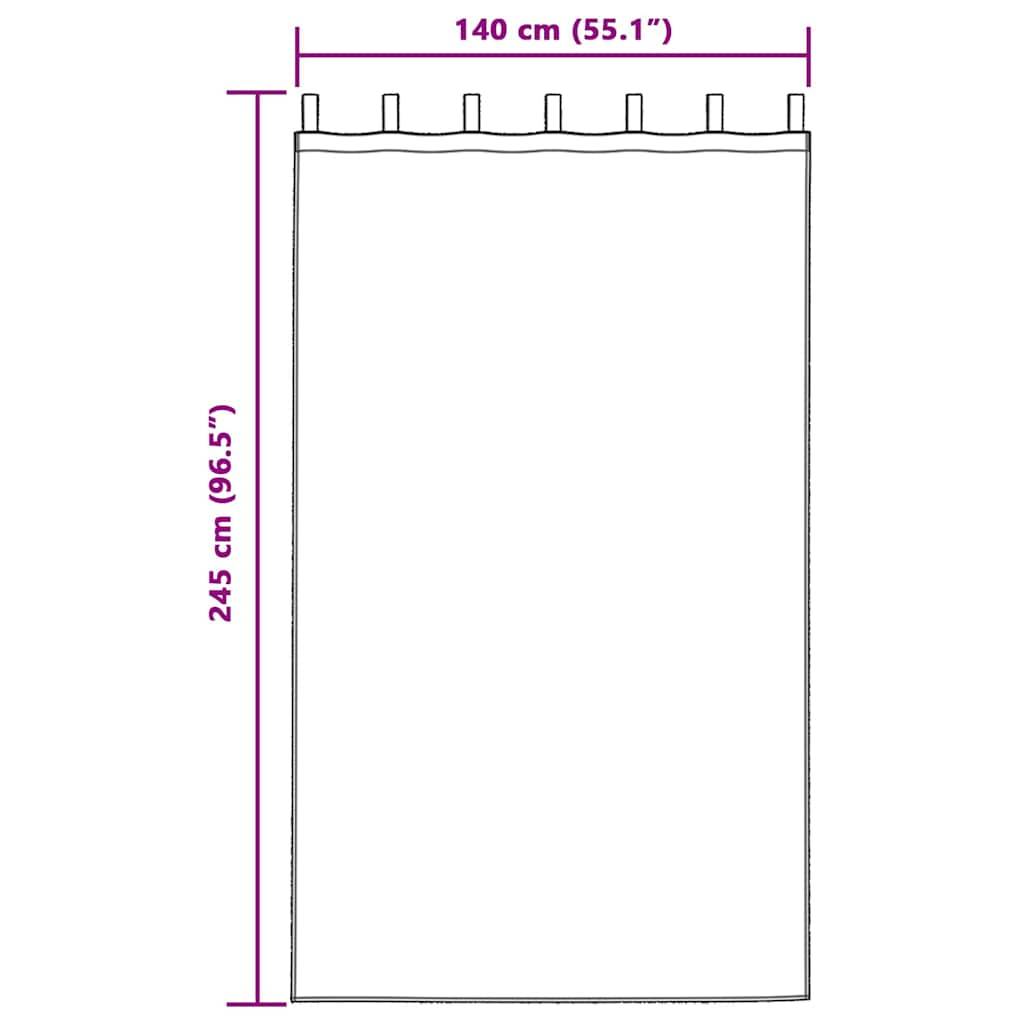 vidaXL Verdunkelungs-Vorhänge mit Ringen 2 pcs Babyrosa 245 x 140 cm