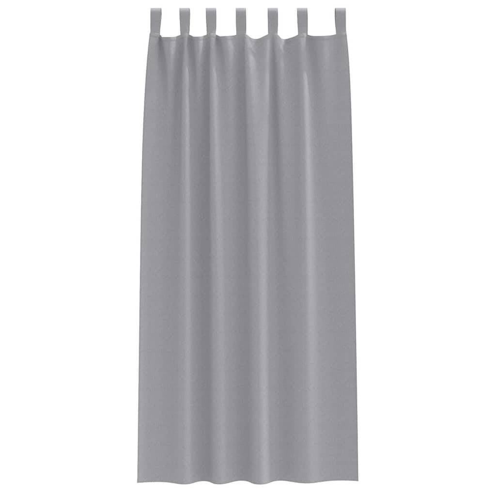 vidaXL Verdunkelungs-Vorhänge mit Ringen 2 pcs Hellgrau 225 x 140 cm