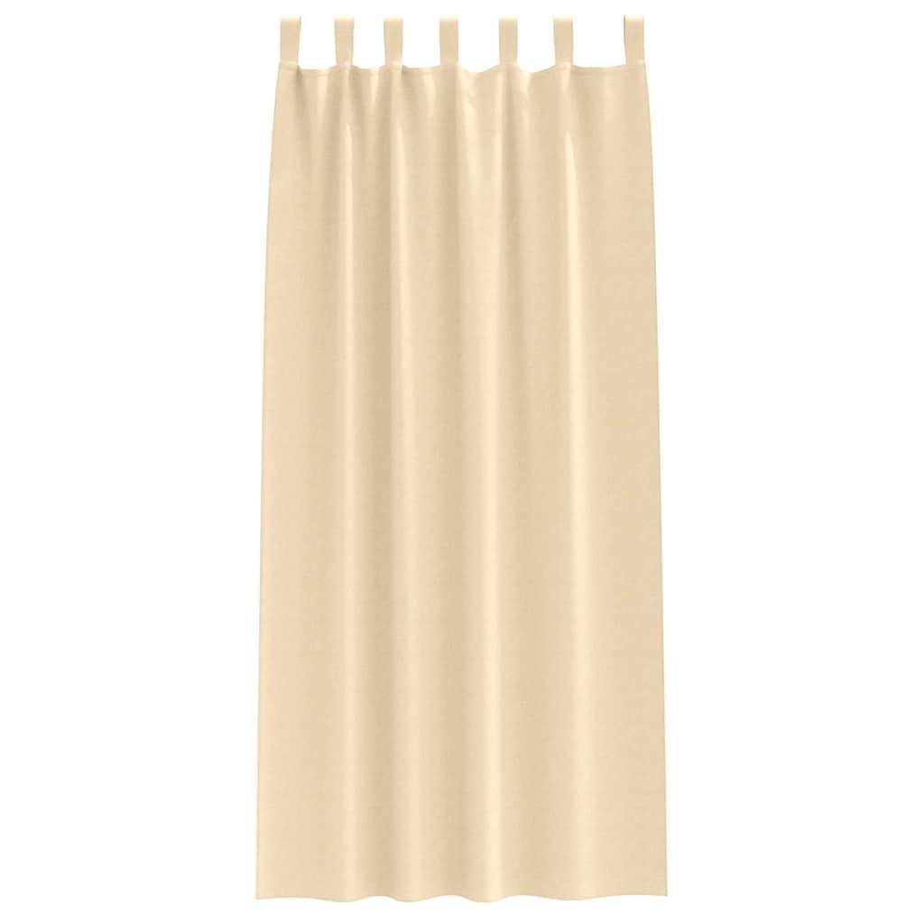 vidaXL Verdunkelungs-Vorhänge mit Ringen 2 pcs Creme 225 x 140 cm